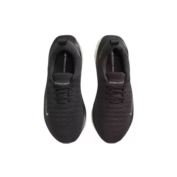 Nike ReactX Infinity Run 4 Black White Gold Womens Size 7 Shoes DR2670-006 - Picture 4 of 8